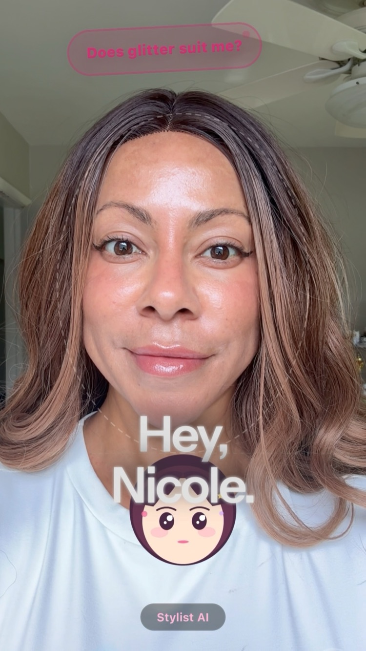 LiveStylist greeting flow — Hey Nicole, ready for your style sesh